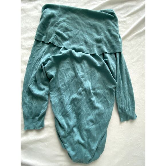 A Pea In The Pod Off The Shoulder Green Sweater Size Large - Picture 2 of 4